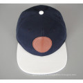 Custom Embossed Leather Logo Flat Brim Hat